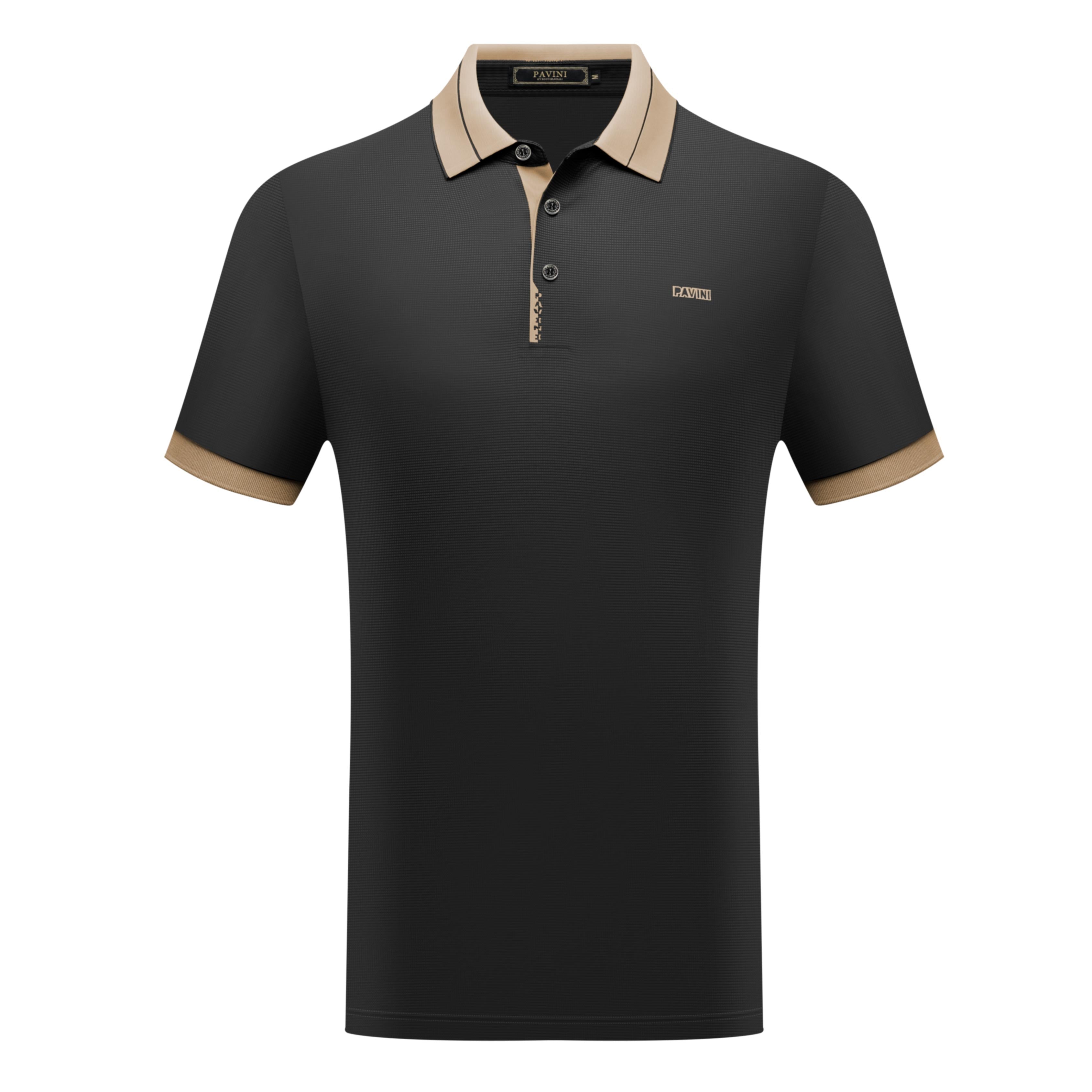 PAVINI Men’s Contrast-Trim Short Sleeve Polo Shirt – P-26-020