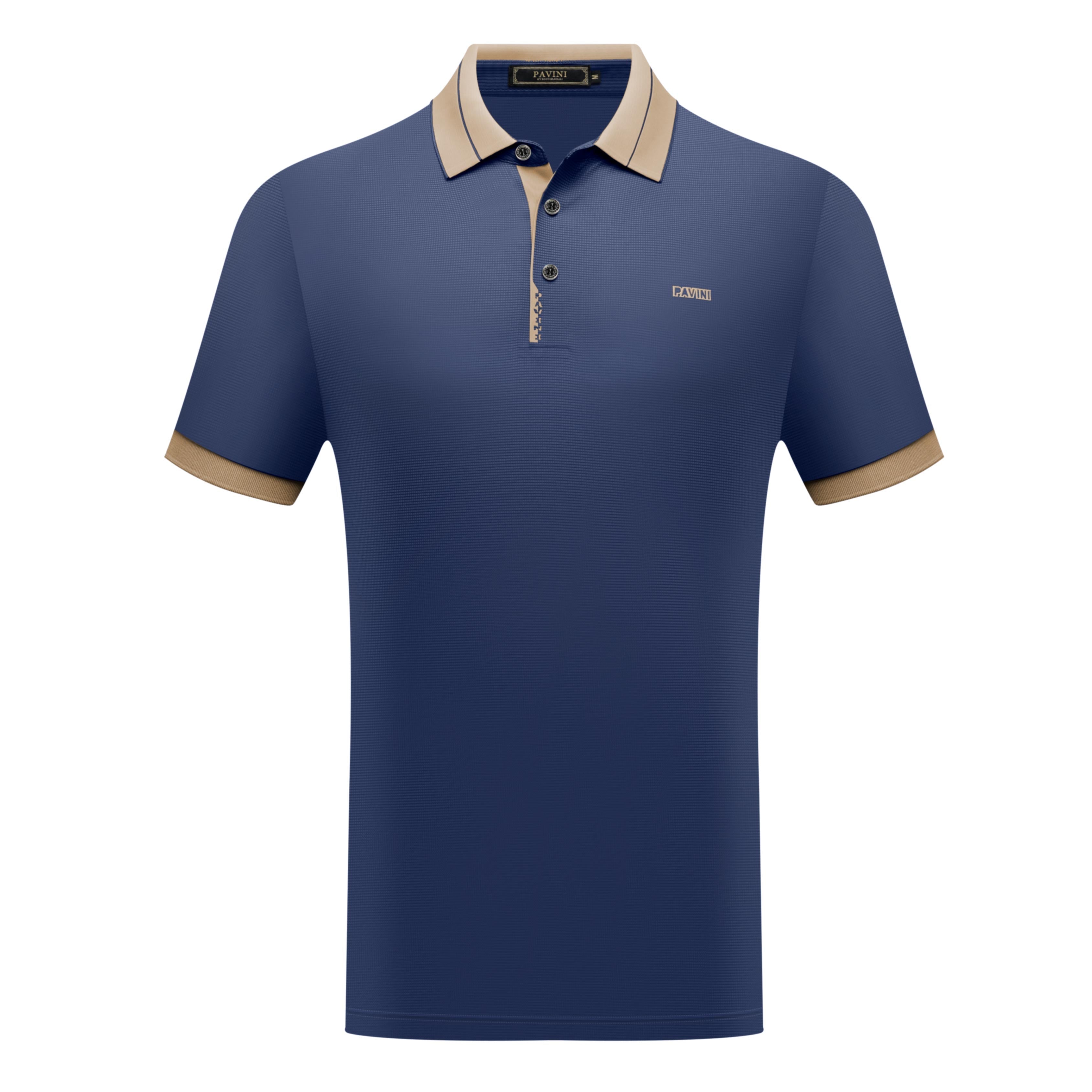 PAVINI Men’s Contrast-Trim Short Sleeve Polo Shirt – P-26-020