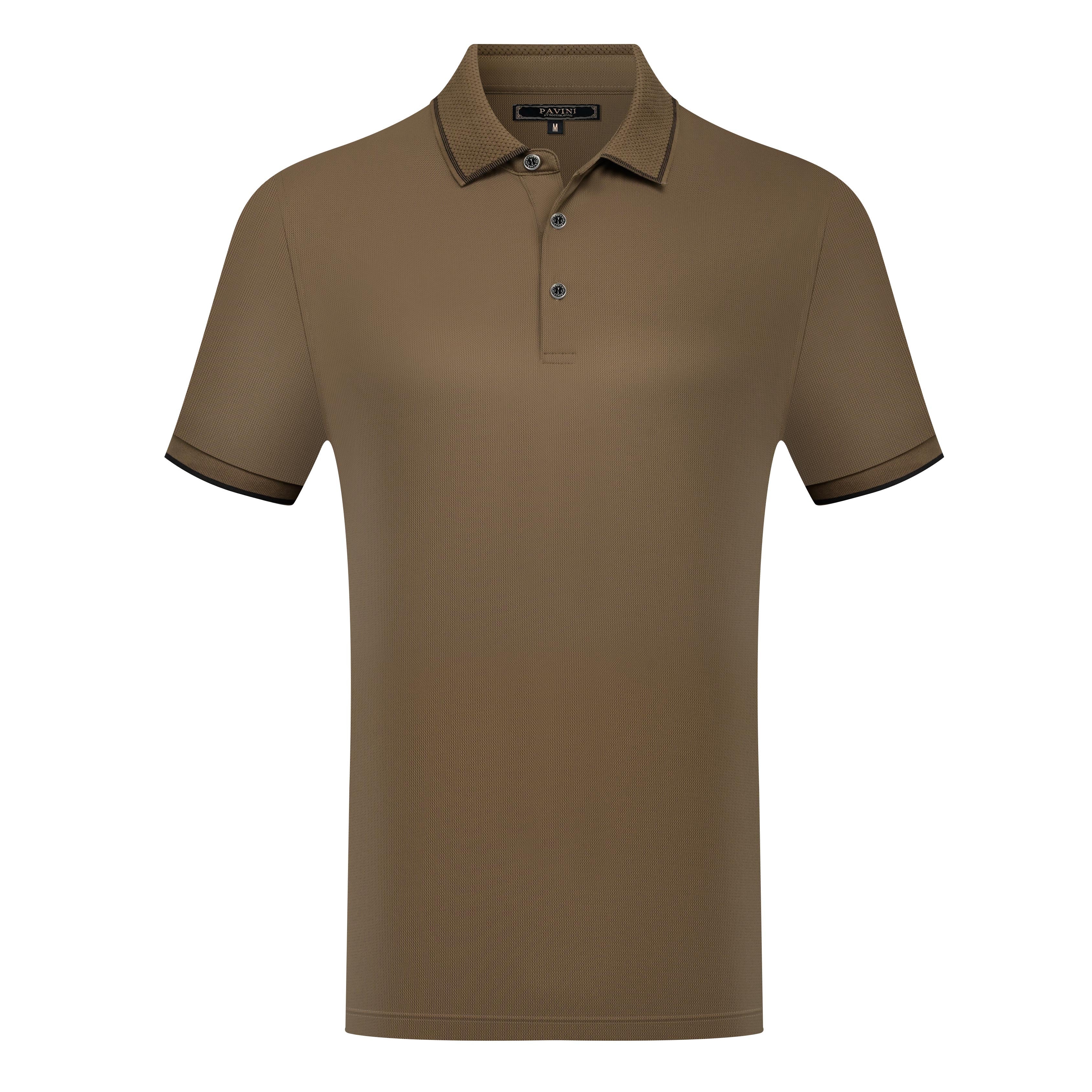 Short Sleeve Polo with Contrast Collar & Sleeve Trim