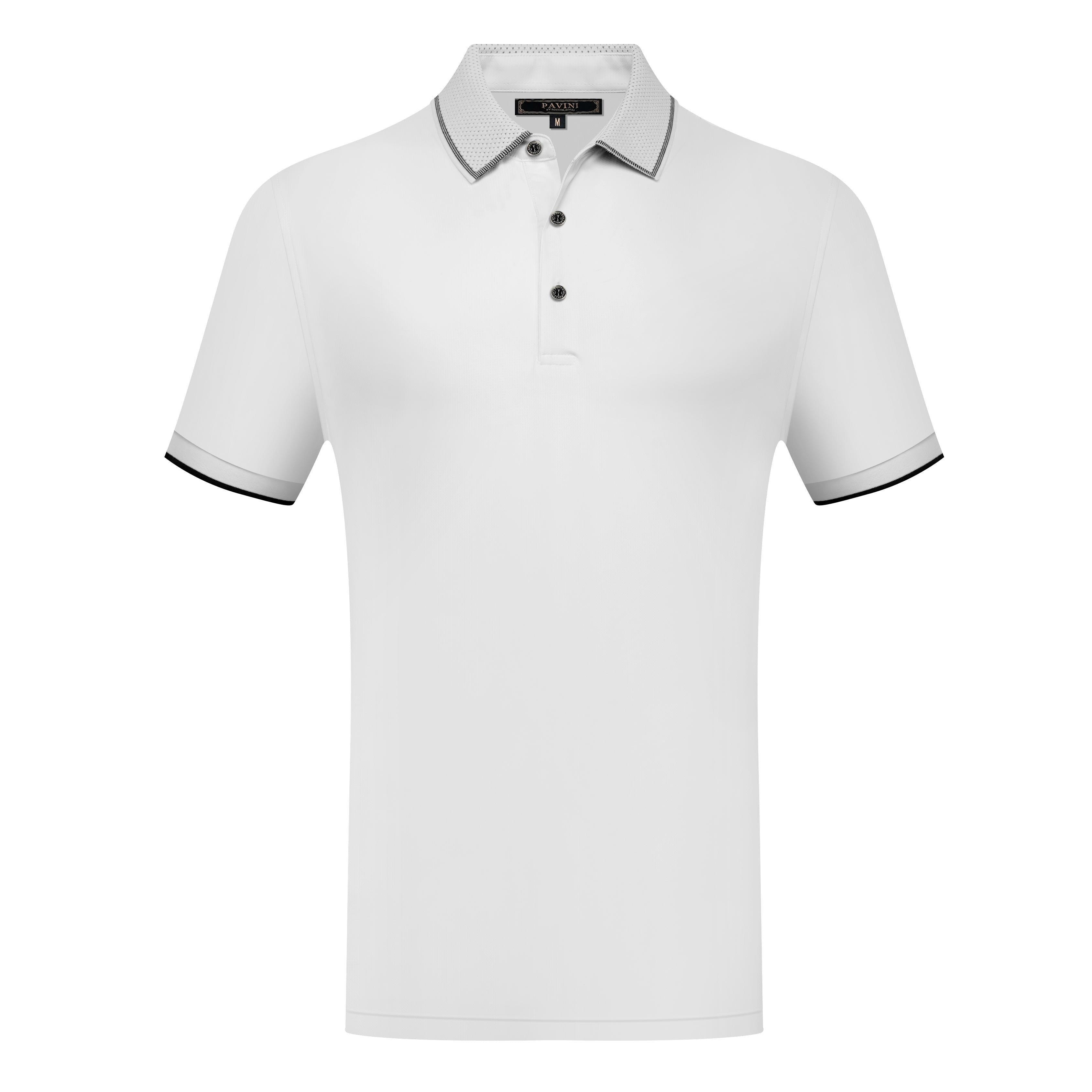 Short Sleeve Polo with Contrast Collar & Sleeve Trim