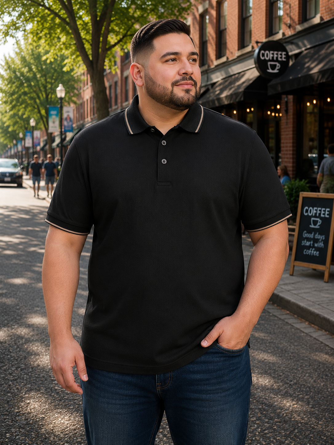 Pavini Men’s Big & Tall Short Sleeve Polo Shirt