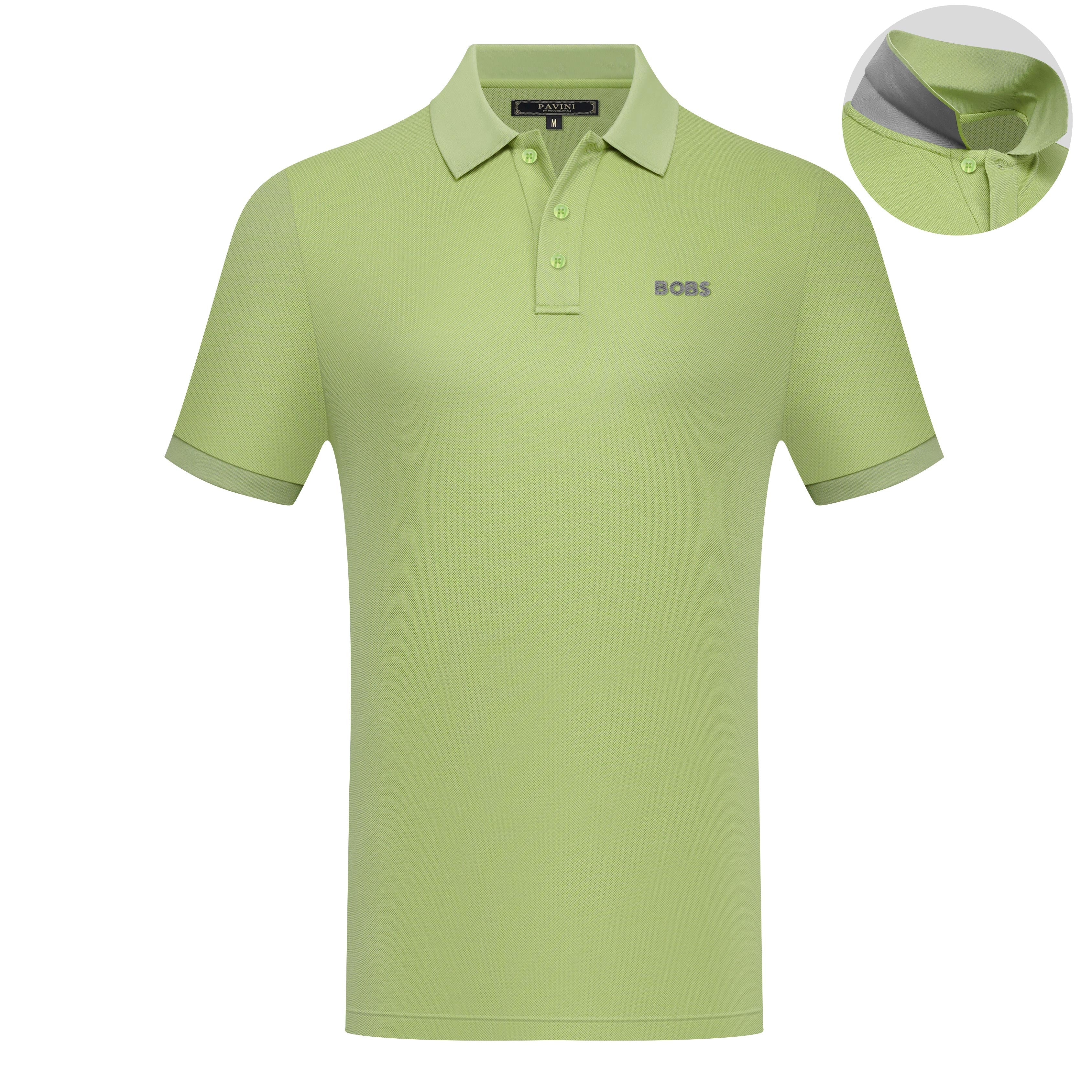 Short Sleeve Polo with BOBS Chest Logo & Contrast Collar Detail