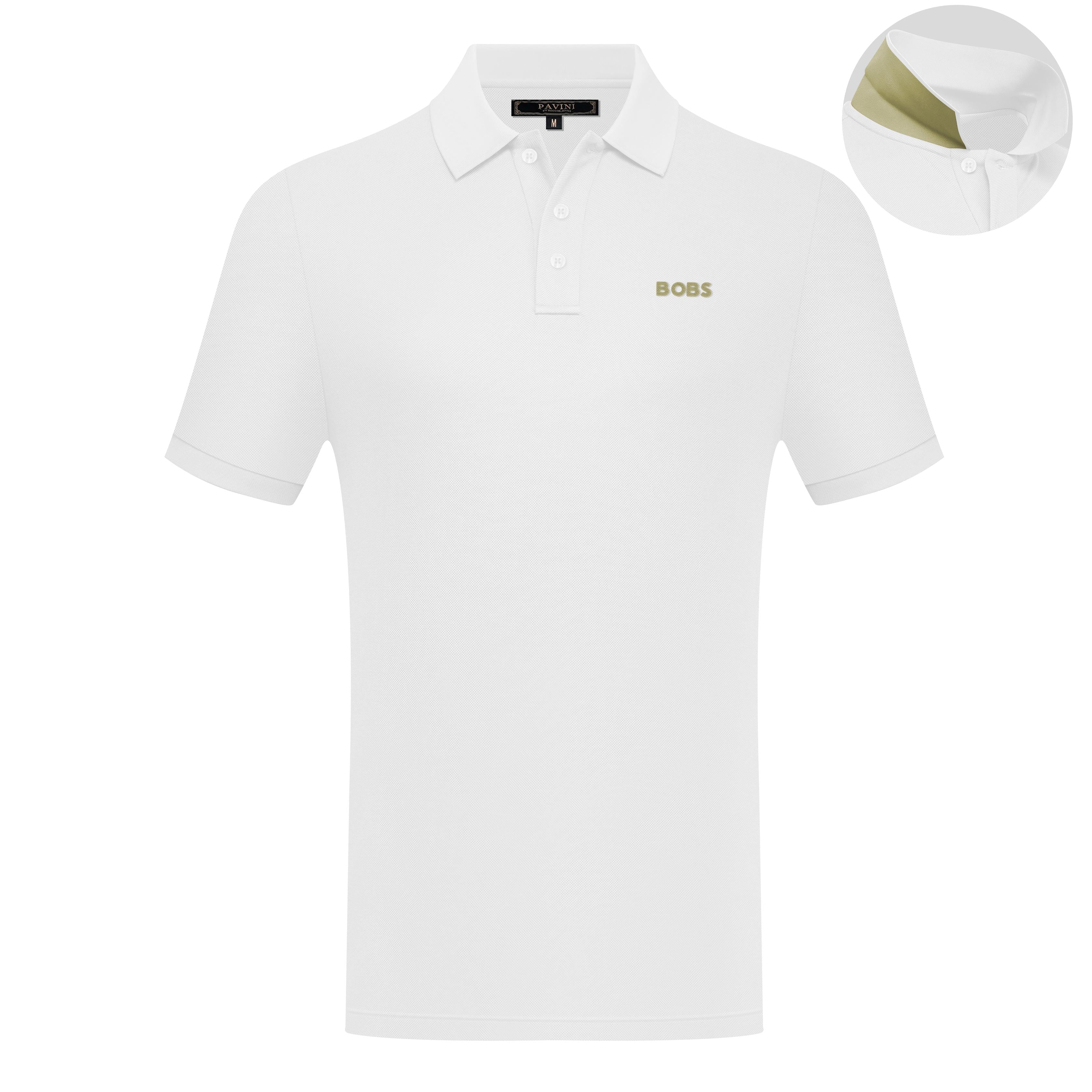 Short Sleeve Polo with BOBS Chest Logo & Contrast Collar Detail