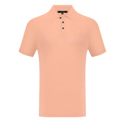 Short Sleeve Solid Polo with Logo Detail