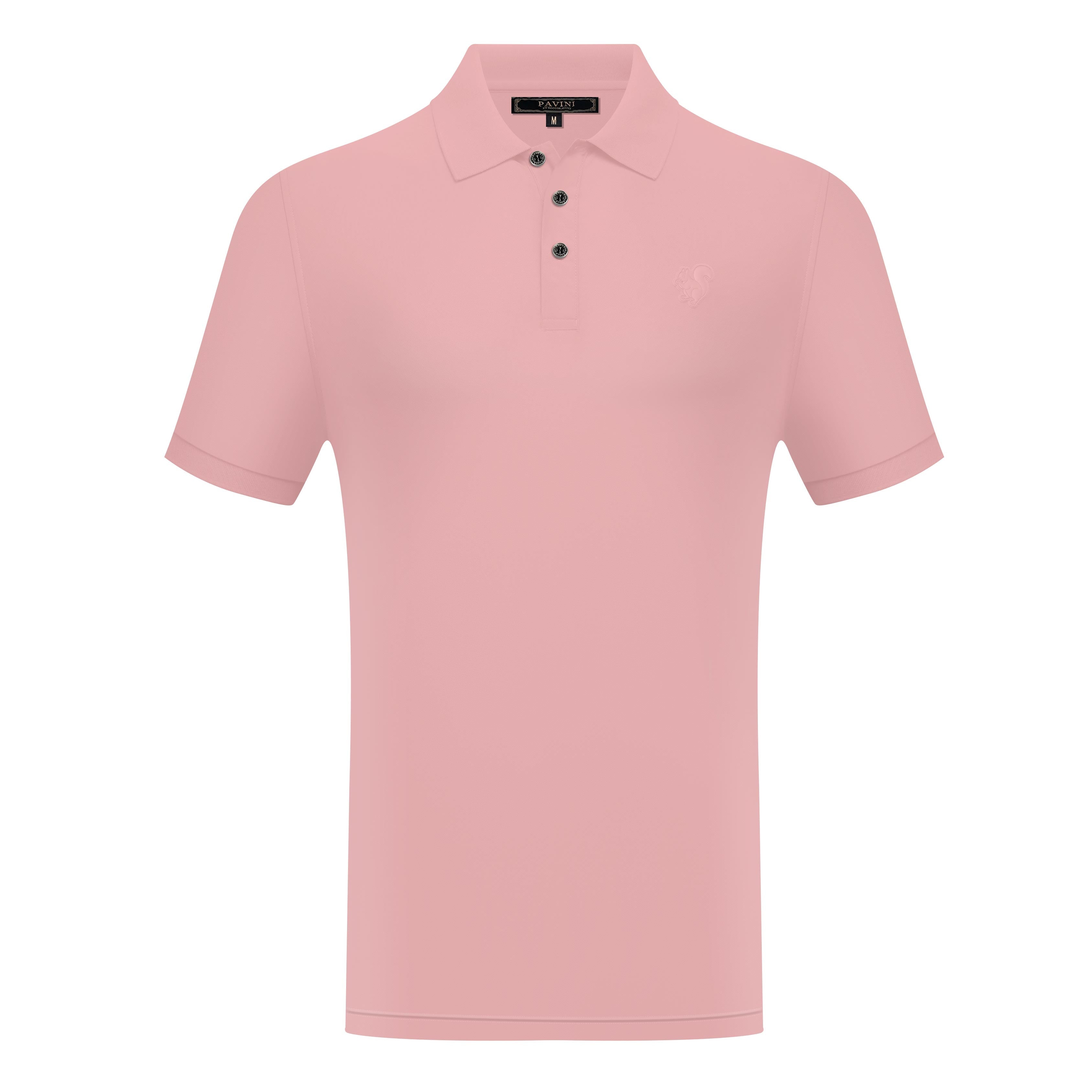 Short Sleeve Solid Polo with Logo Detail