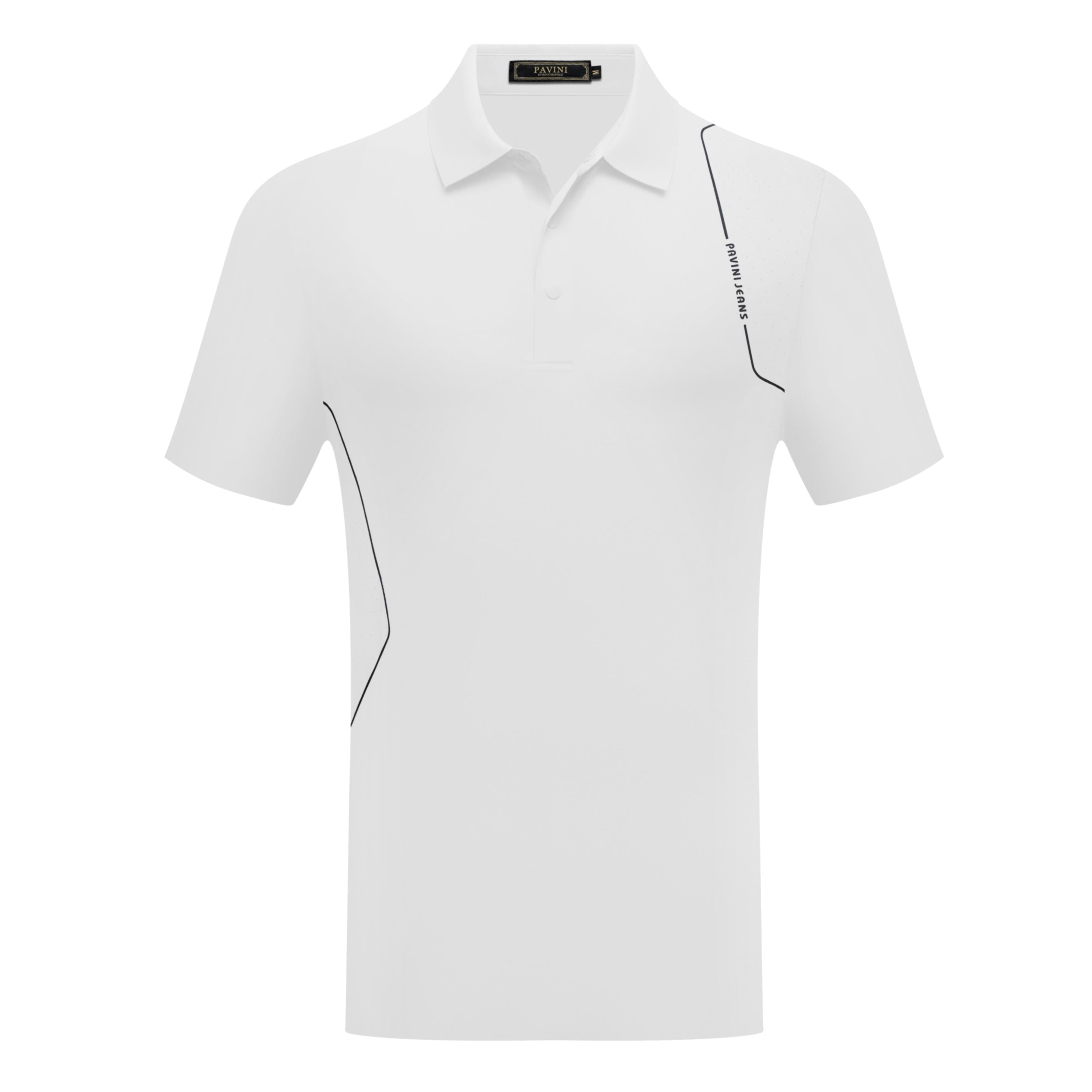 Men’s Polo Shirt with Minimal Line Detail