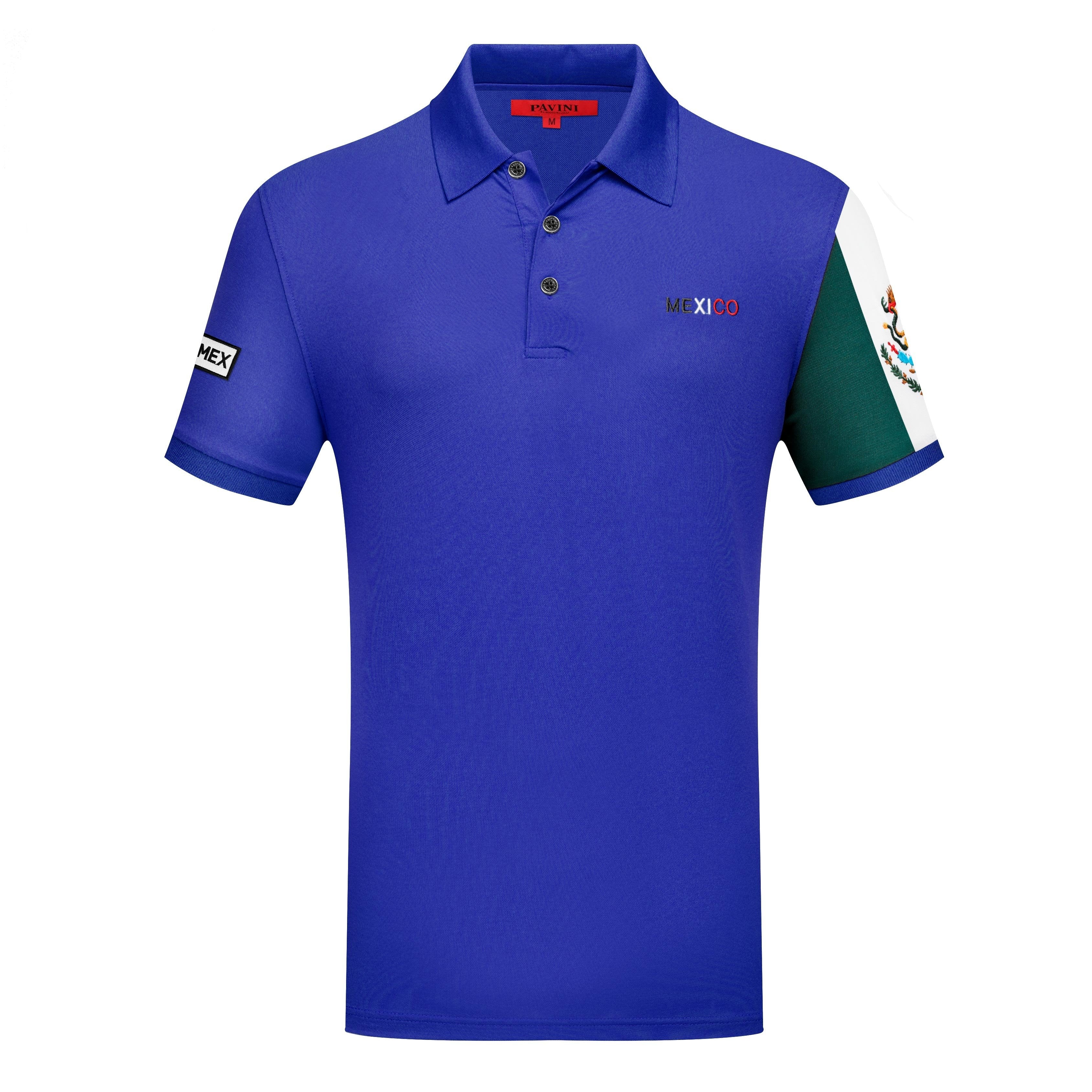 Mexico Polo With Flag Sleeve Detail