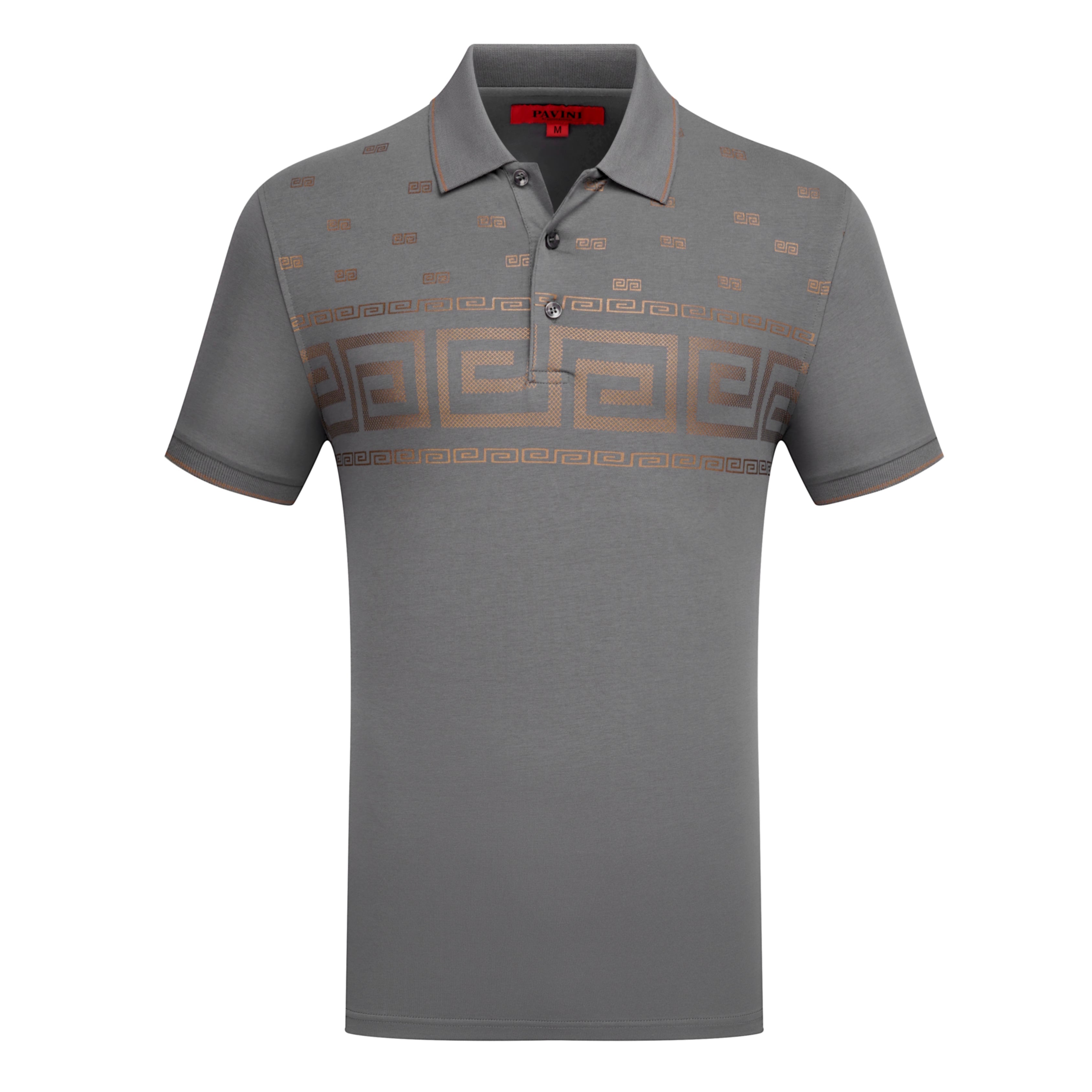 Men’s Greek Key Pattern Polo Shirt