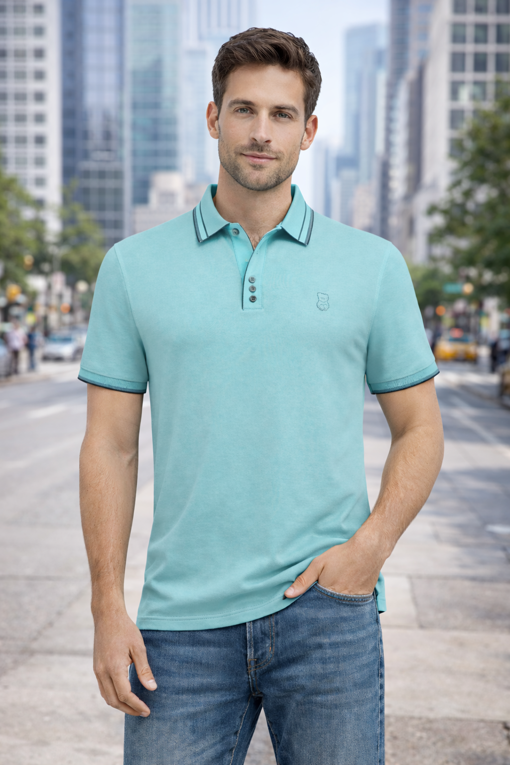 Contrast Trim Polo Shirt