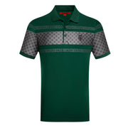 Men’s Polo Shirt with Greek Key & Patterned Chest Band