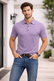 Jacquard Textured Polo Shirt