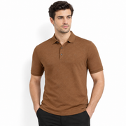 PAVINI Men’s Rhinestone Monogram Short Sleeve Polo Shirt – P-3179