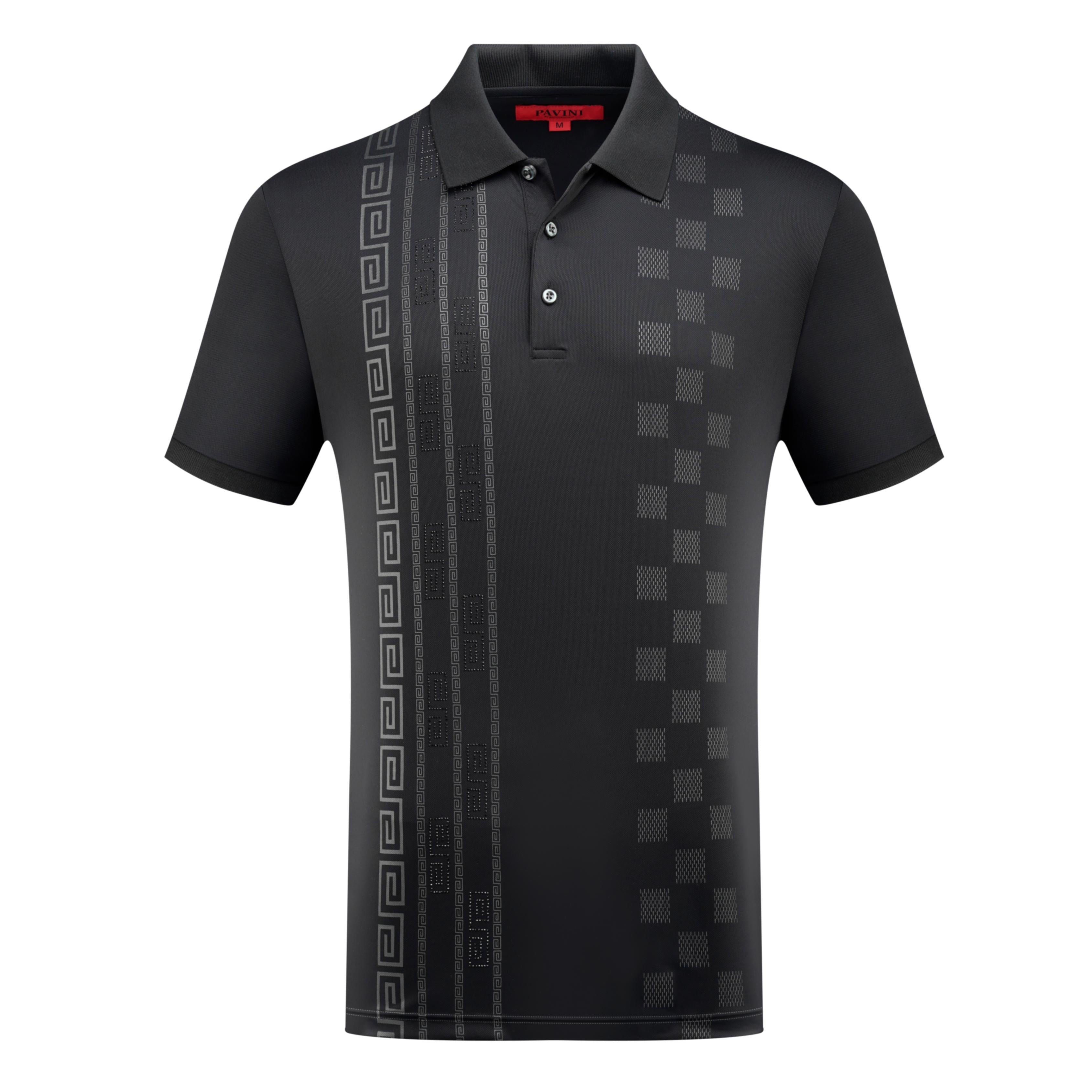 Geometric Panel Polo Shirt