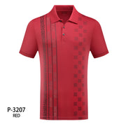 Geometric Panel Polo Shirt