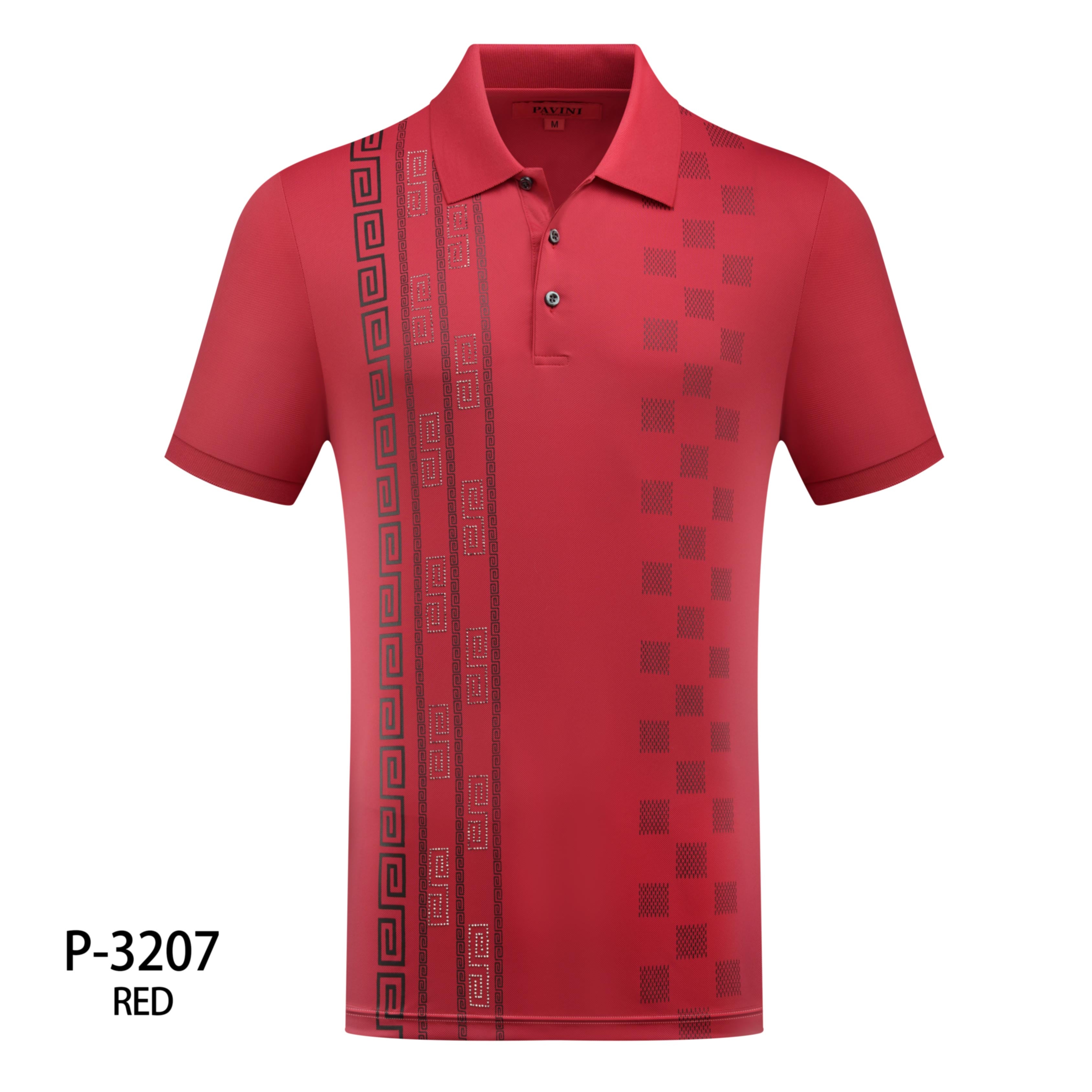 Geometric Panel Polo Shirt