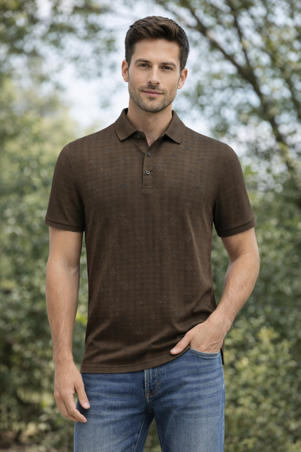 Luxury Pattern Polo Shirt