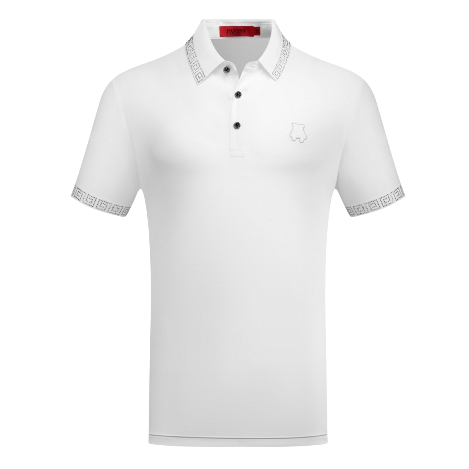 Men’s Rhinestone Detailing Polo