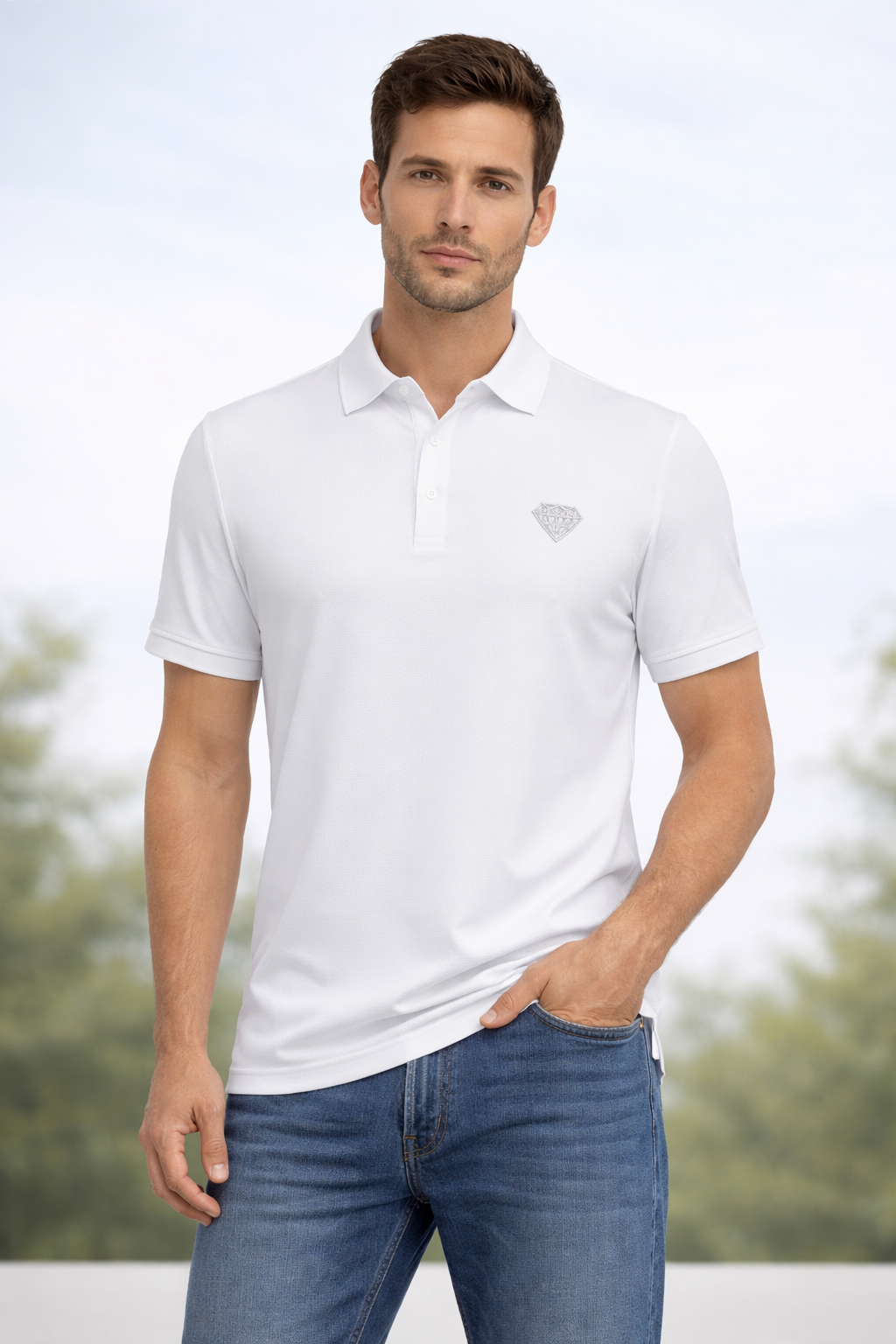Diamond Emblem Polo Shirt