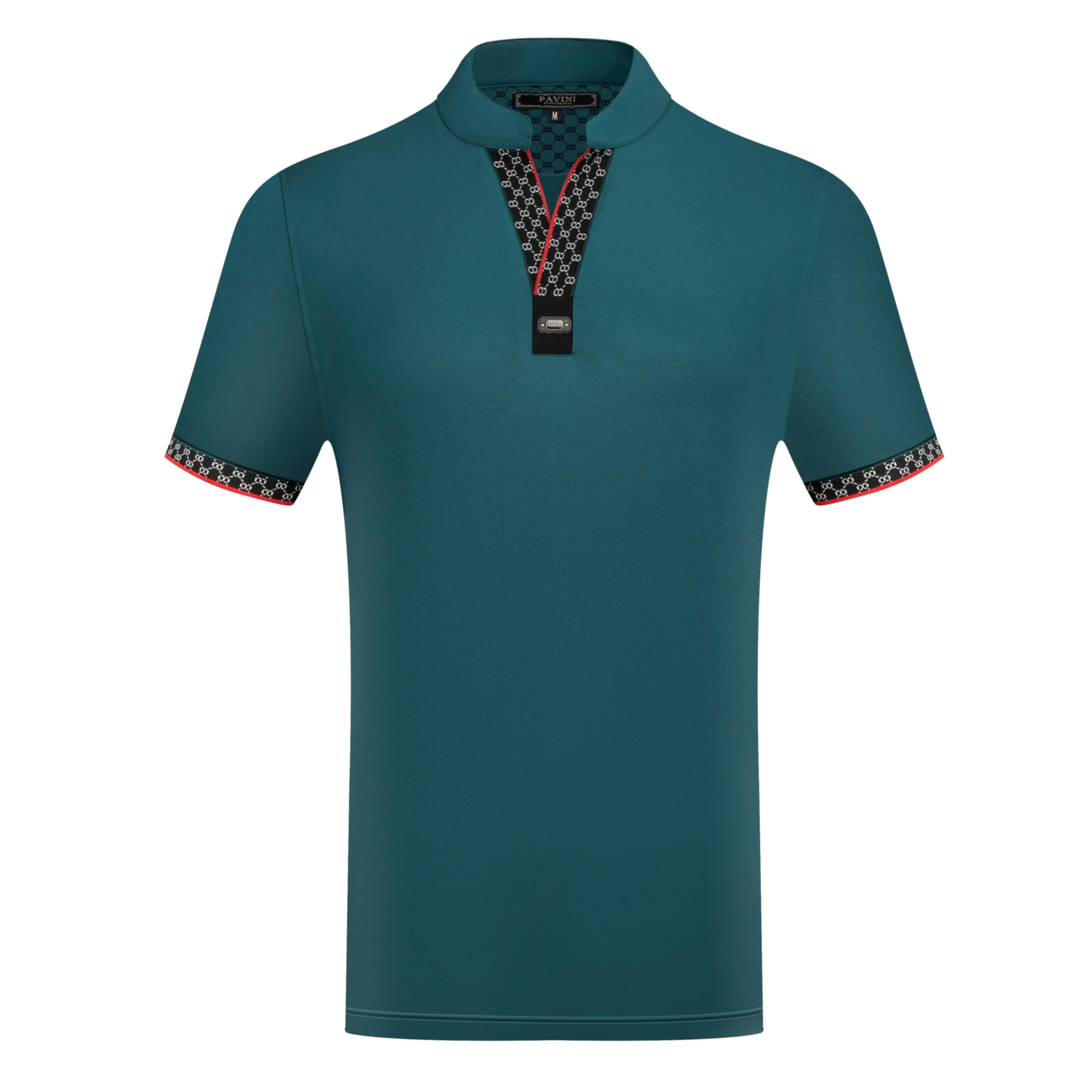 Men’s Mandarin Collar Polo Shirt