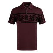Men’s Polo Shirt with Greek Key &amp; Medallion Chest Band