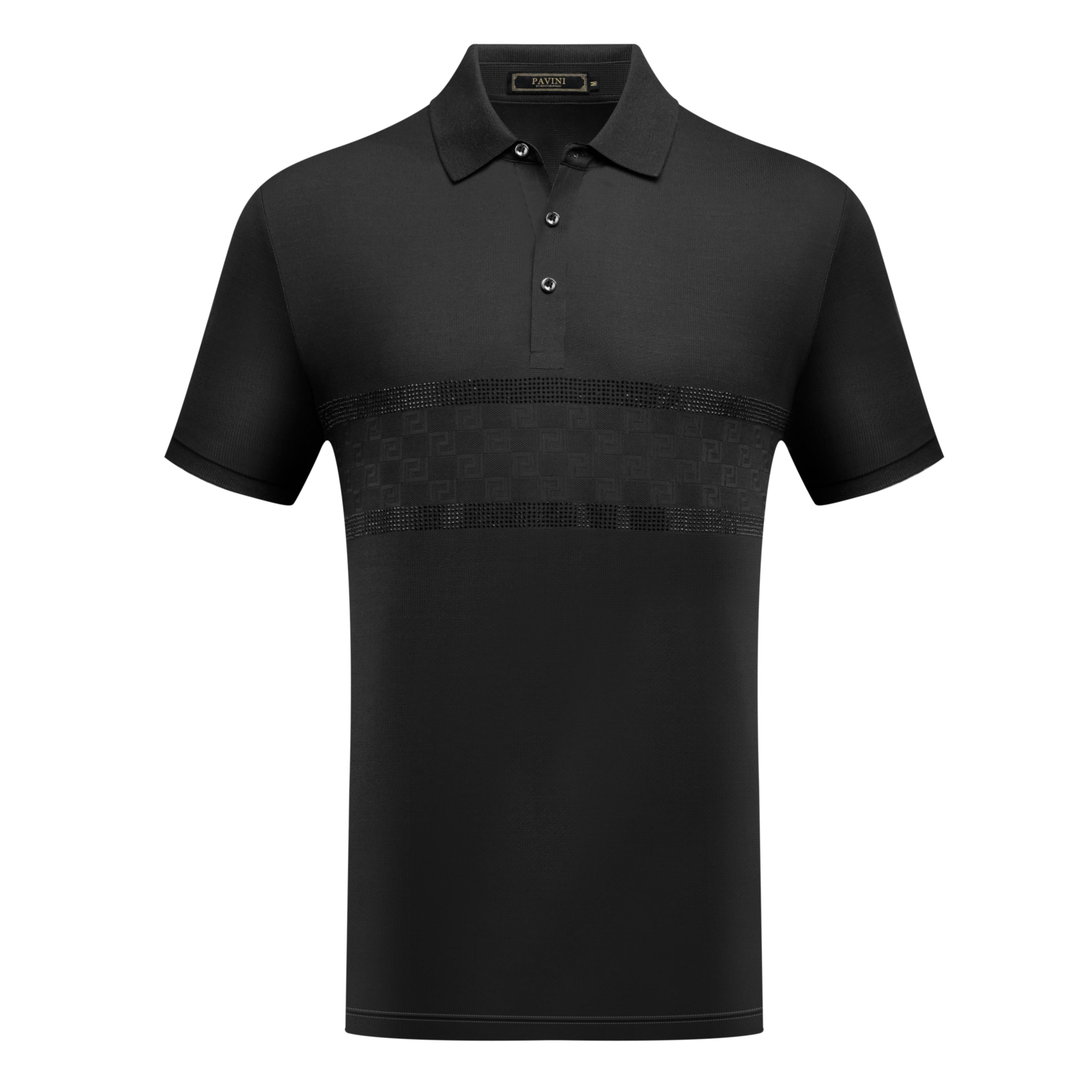 Textured Band Polo Shirt