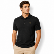 PAVINI Men’s Tonal Tiger Design Polo Shirt – P-3297