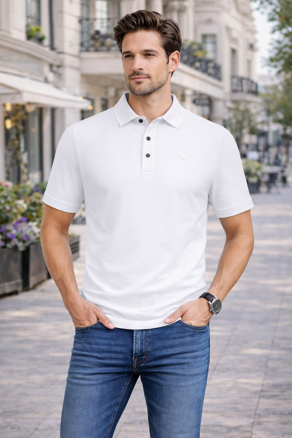 Minimal Logo Polo Shirt