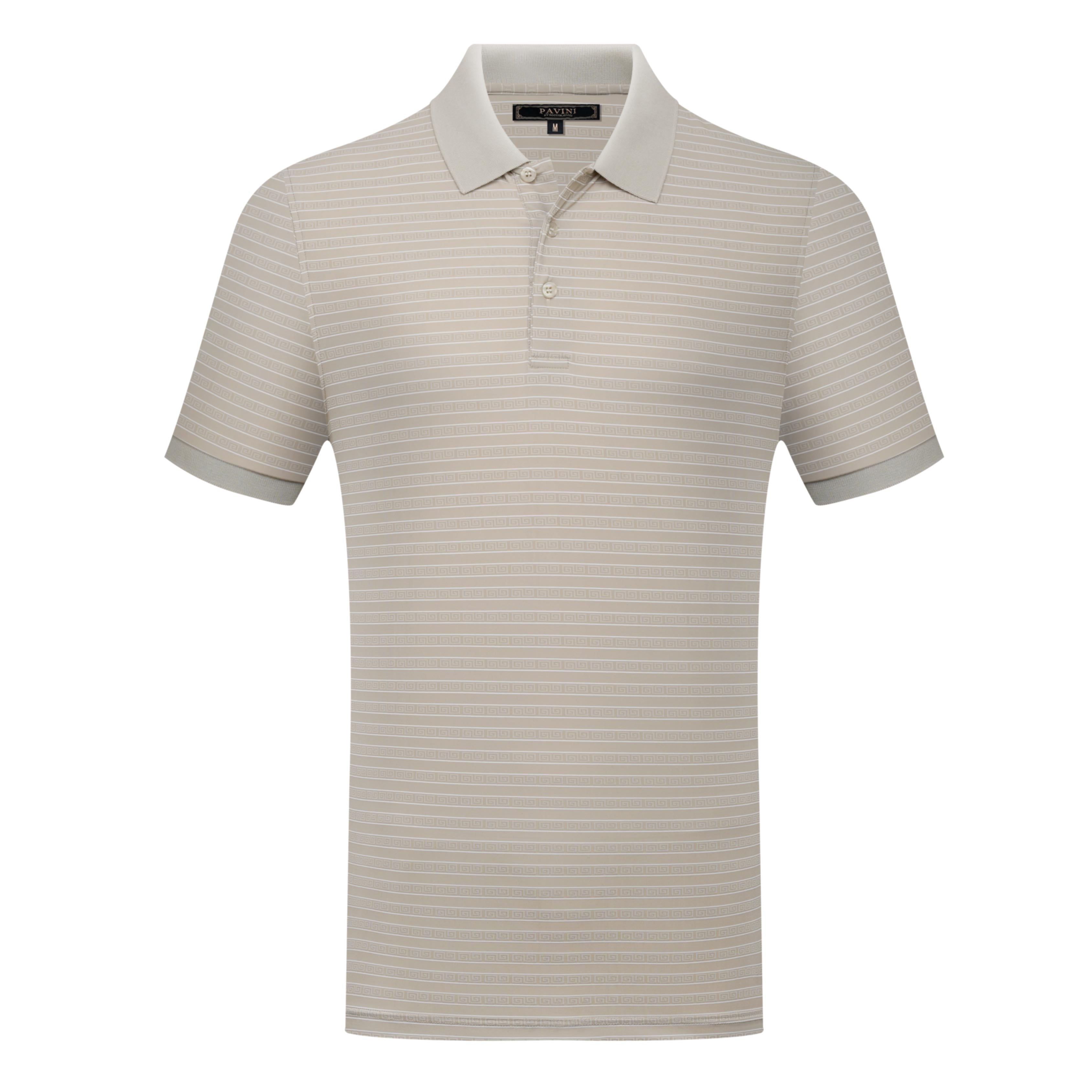 Micro-Stripe Polo Shirt