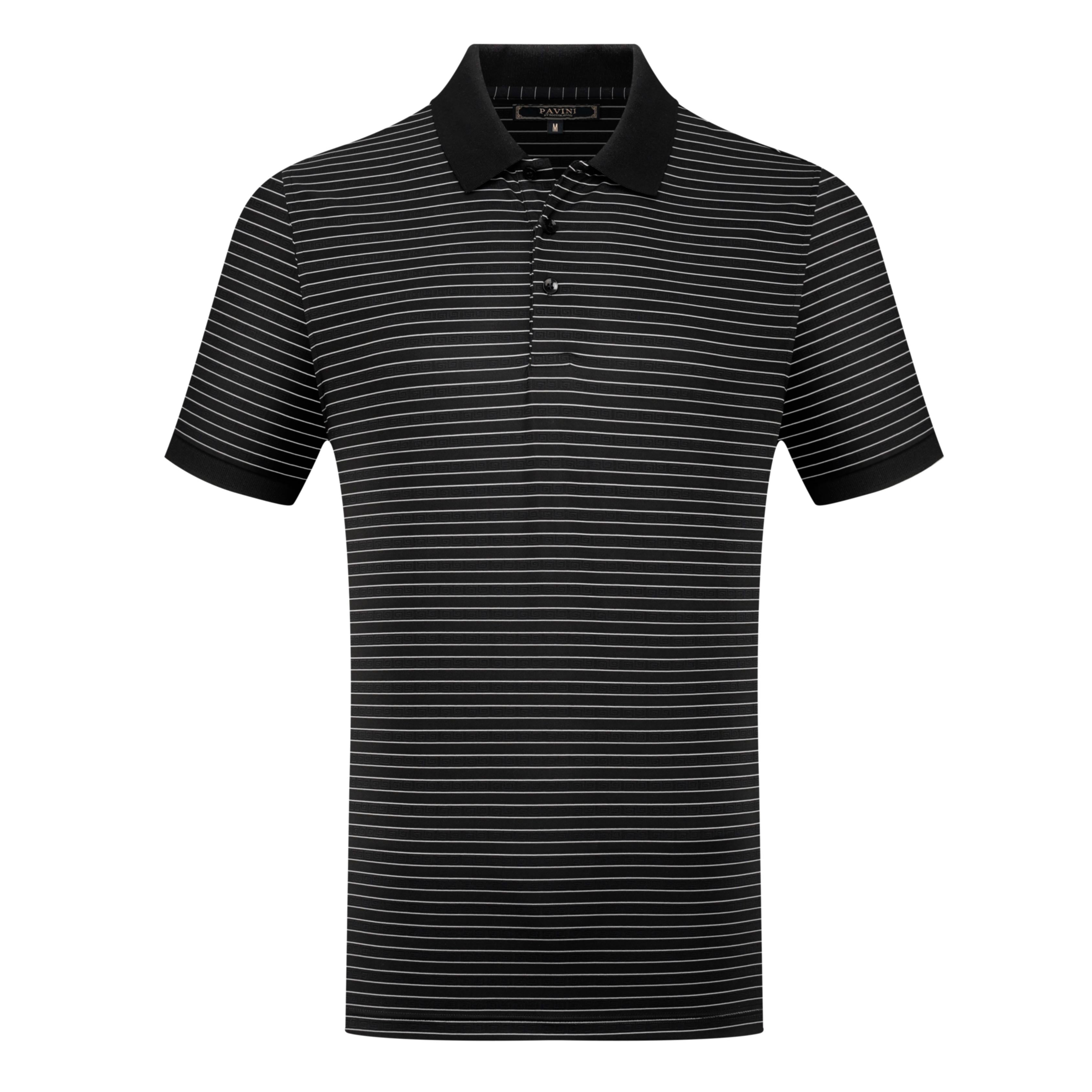 Micro-Stripe Polo Shirt