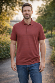 Micro-Stripe Polo Shirt