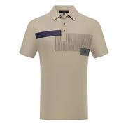 Short Sleeve Polo with Chest Stripe Detail