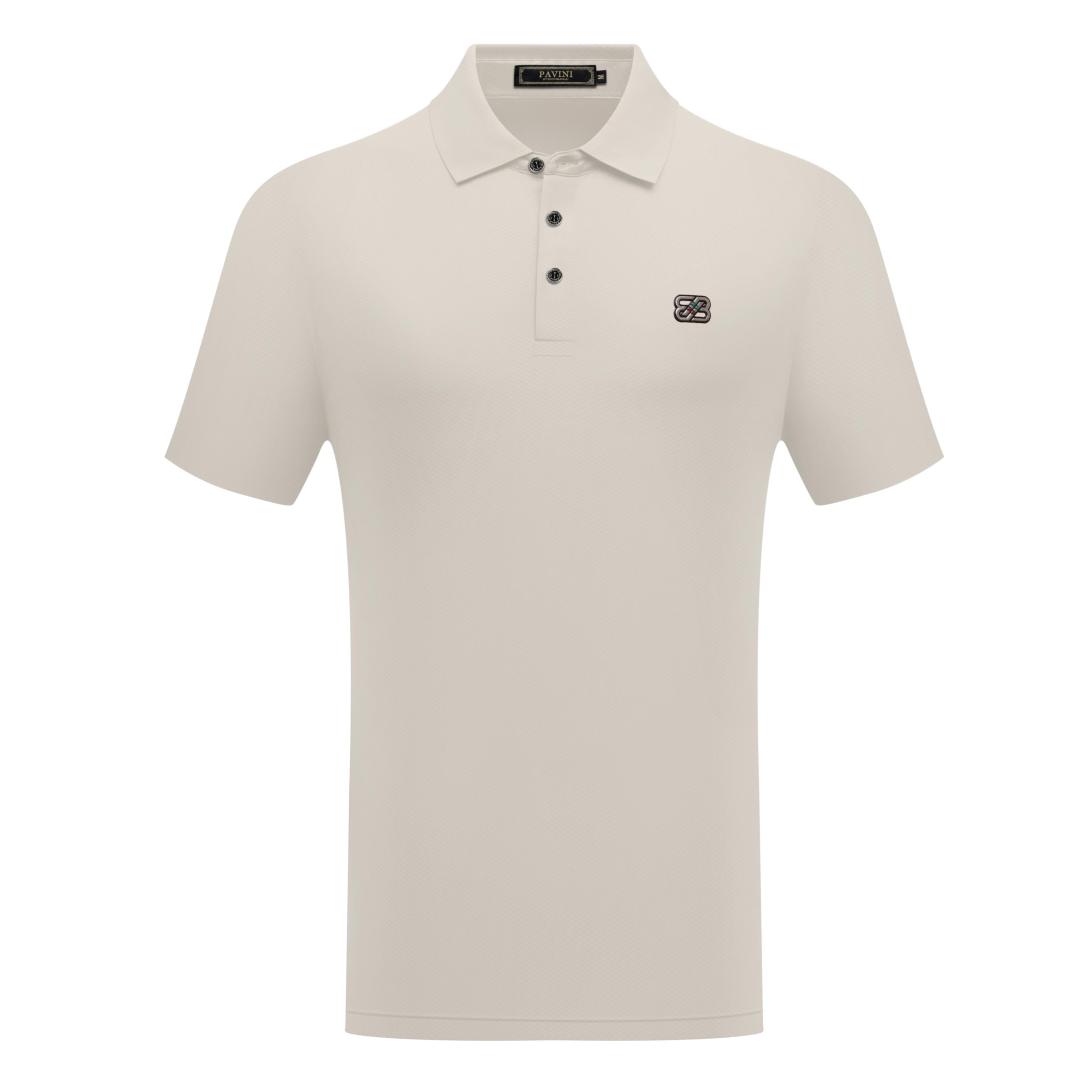 Short Sleeve Solid Polo with Chest Logo Detail