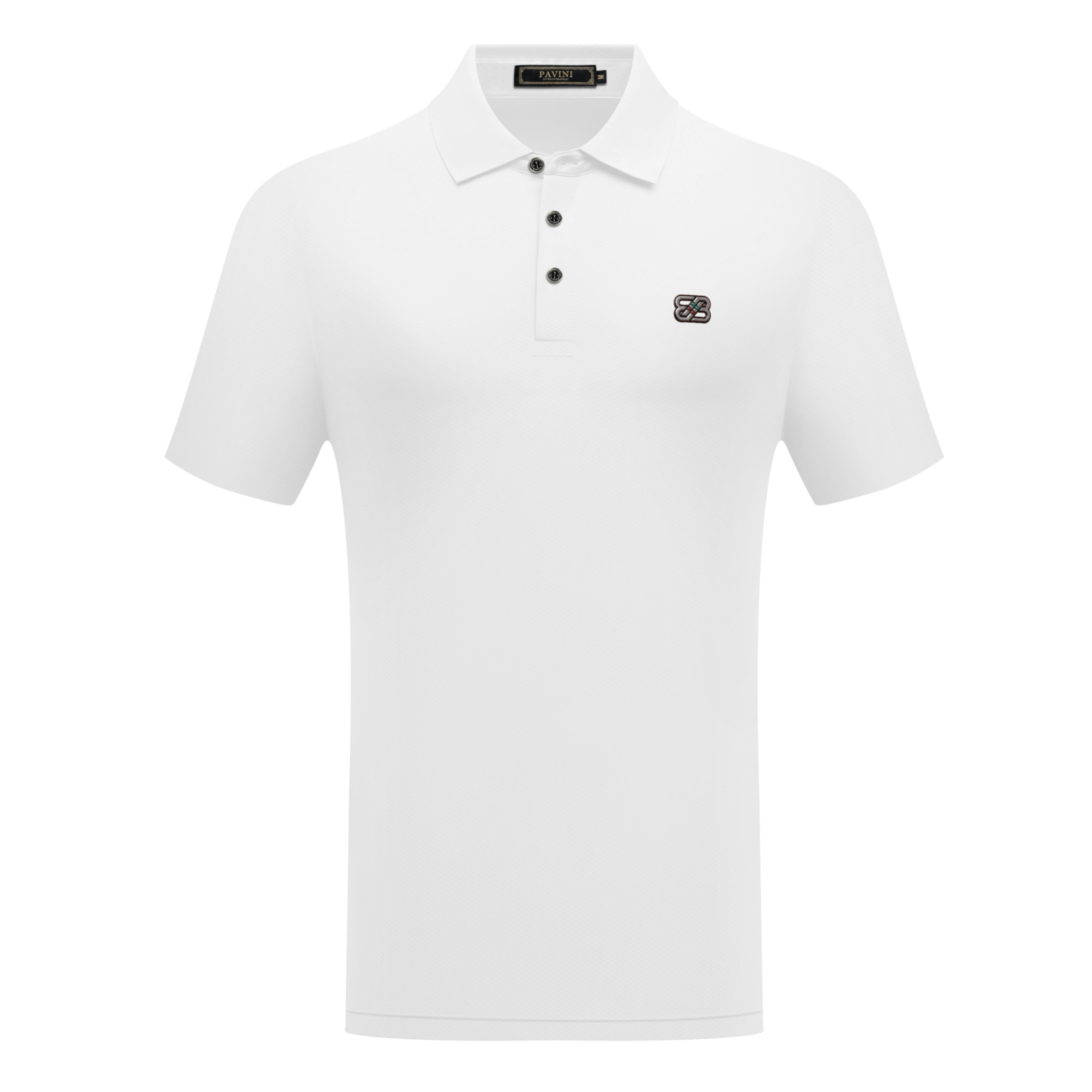 Short Sleeve Solid Polo with Chest Logo Detail