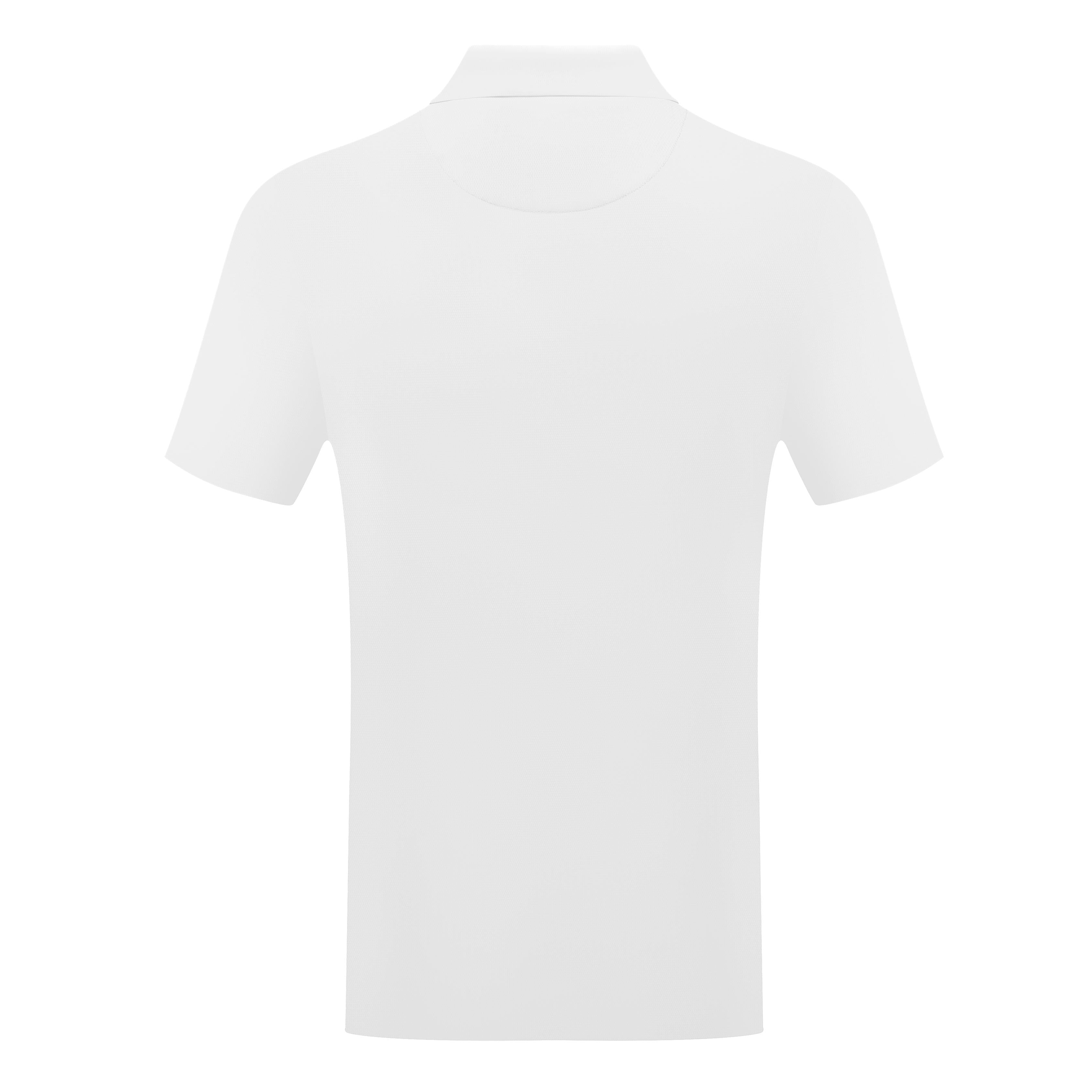 Short Sleeve Polo with Textured Chest Detail