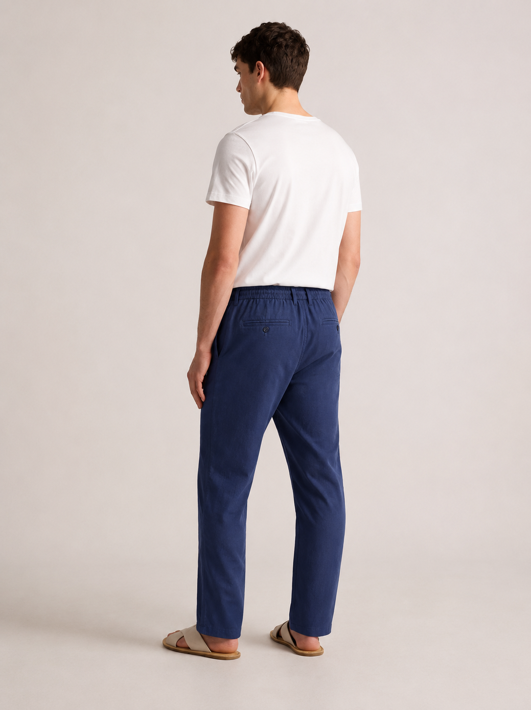 PAVINI Linen Blend Drawstring Pants