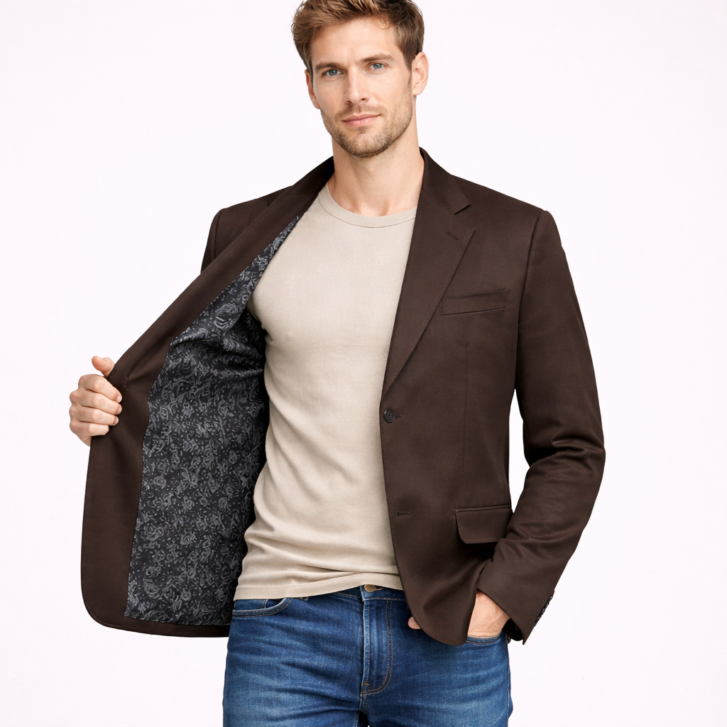 Modern Fit Blazer with Pattern Lining