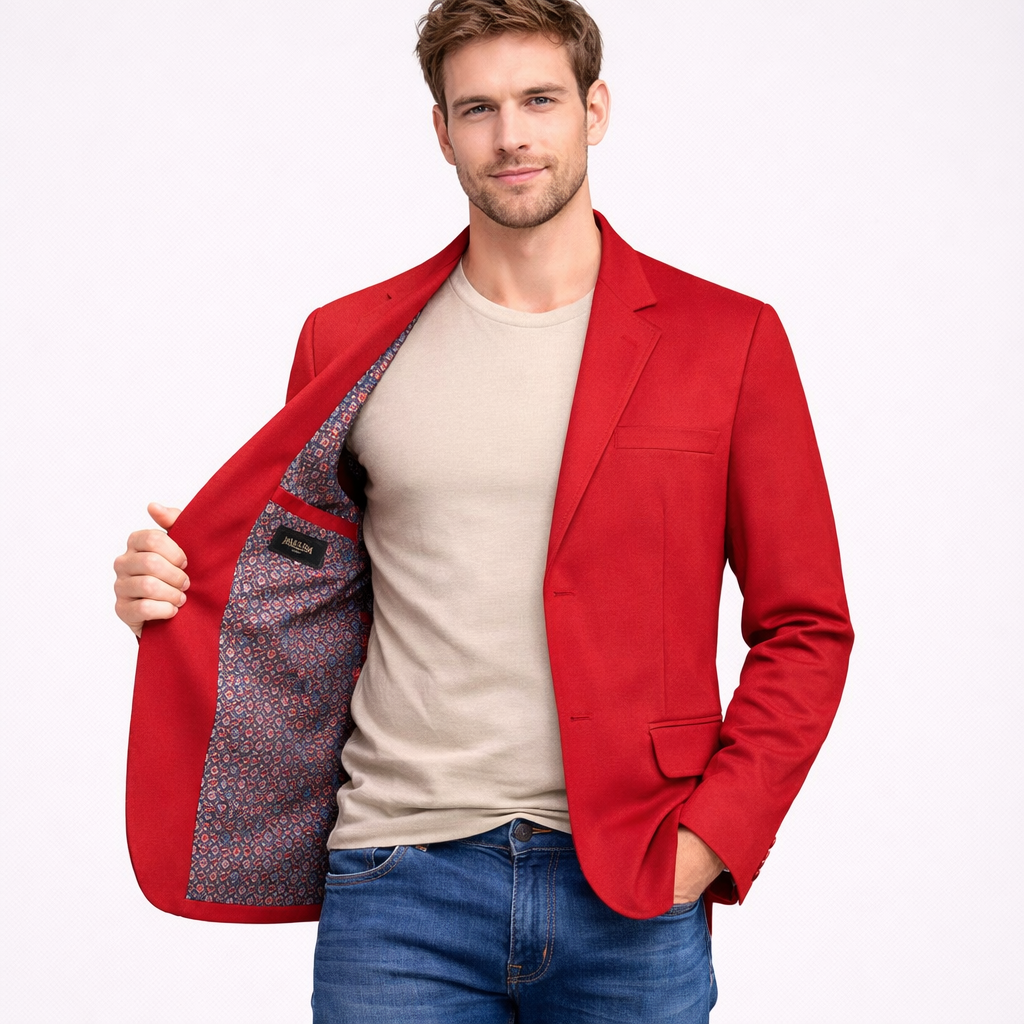 Modern Fit Blazer with Pattern Lining