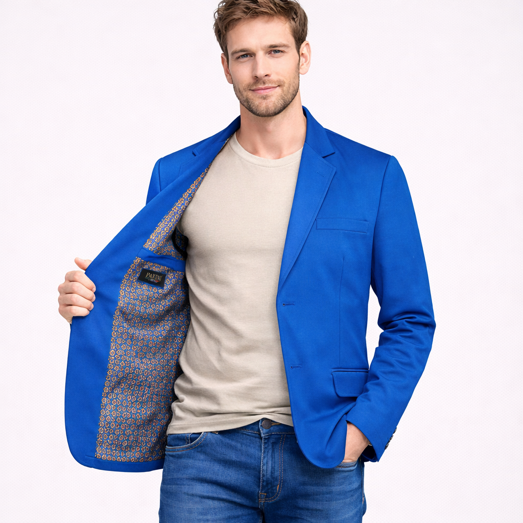 Modern Fit Blazer with Pattern Lining