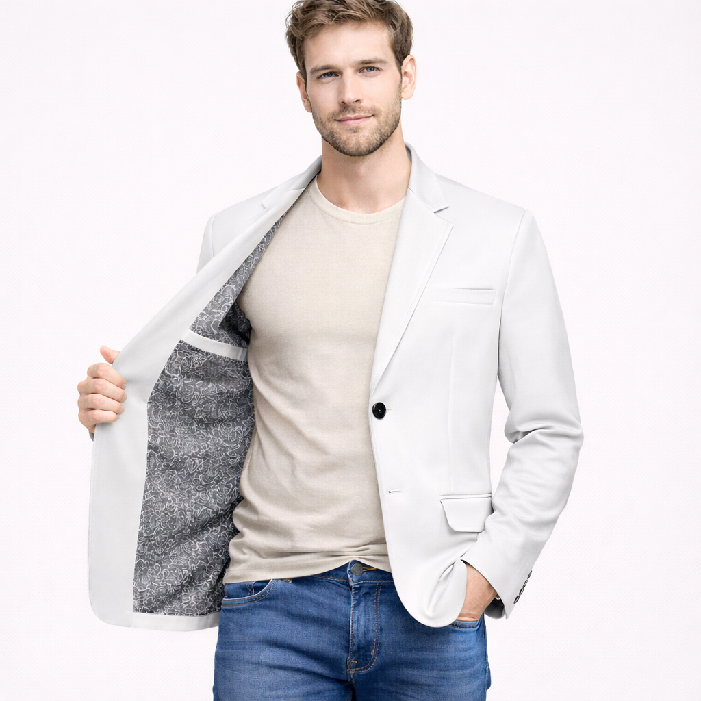Modern Fit Blazer with Pattern Lining