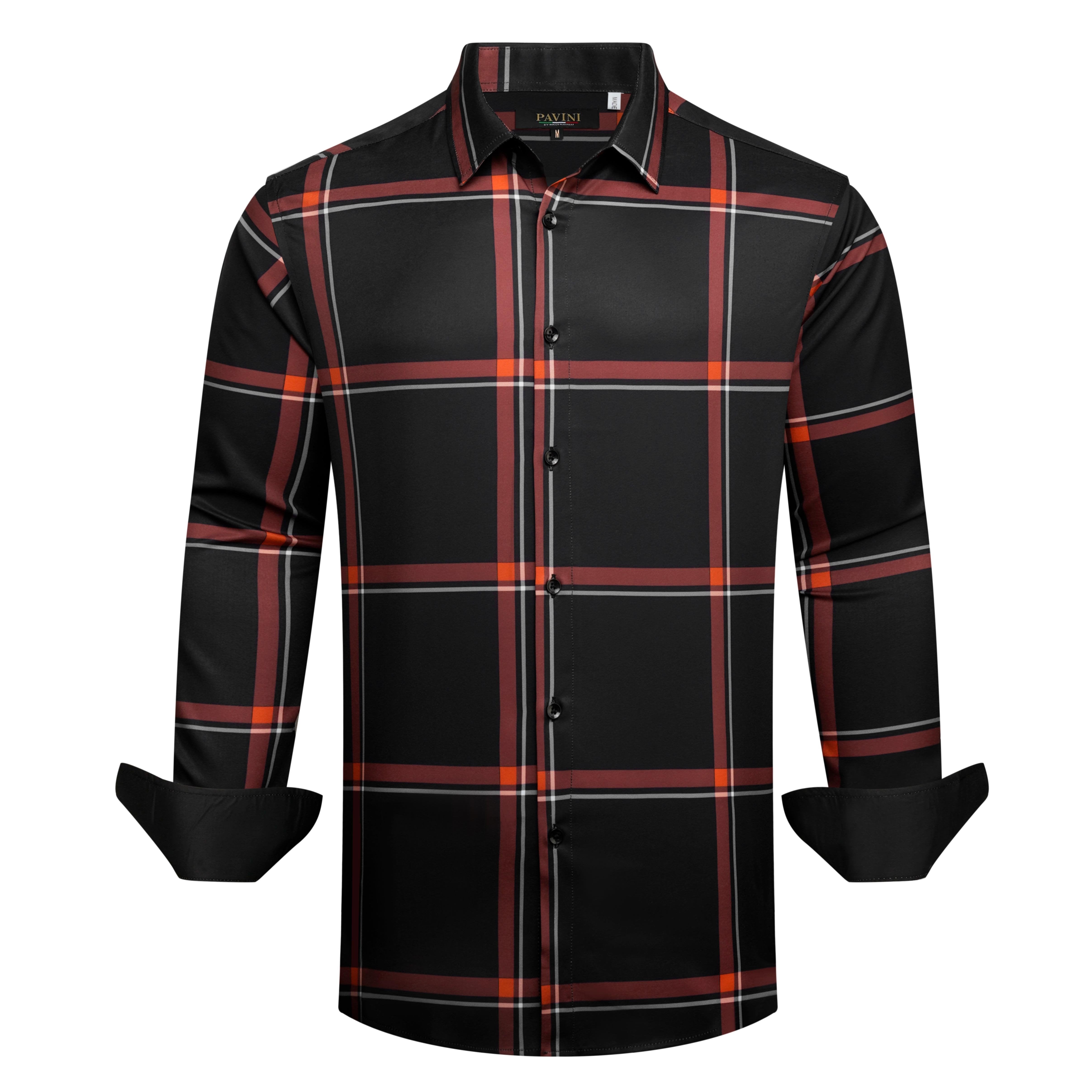 Pavini Long Sleeve Men's Plaid Shirt