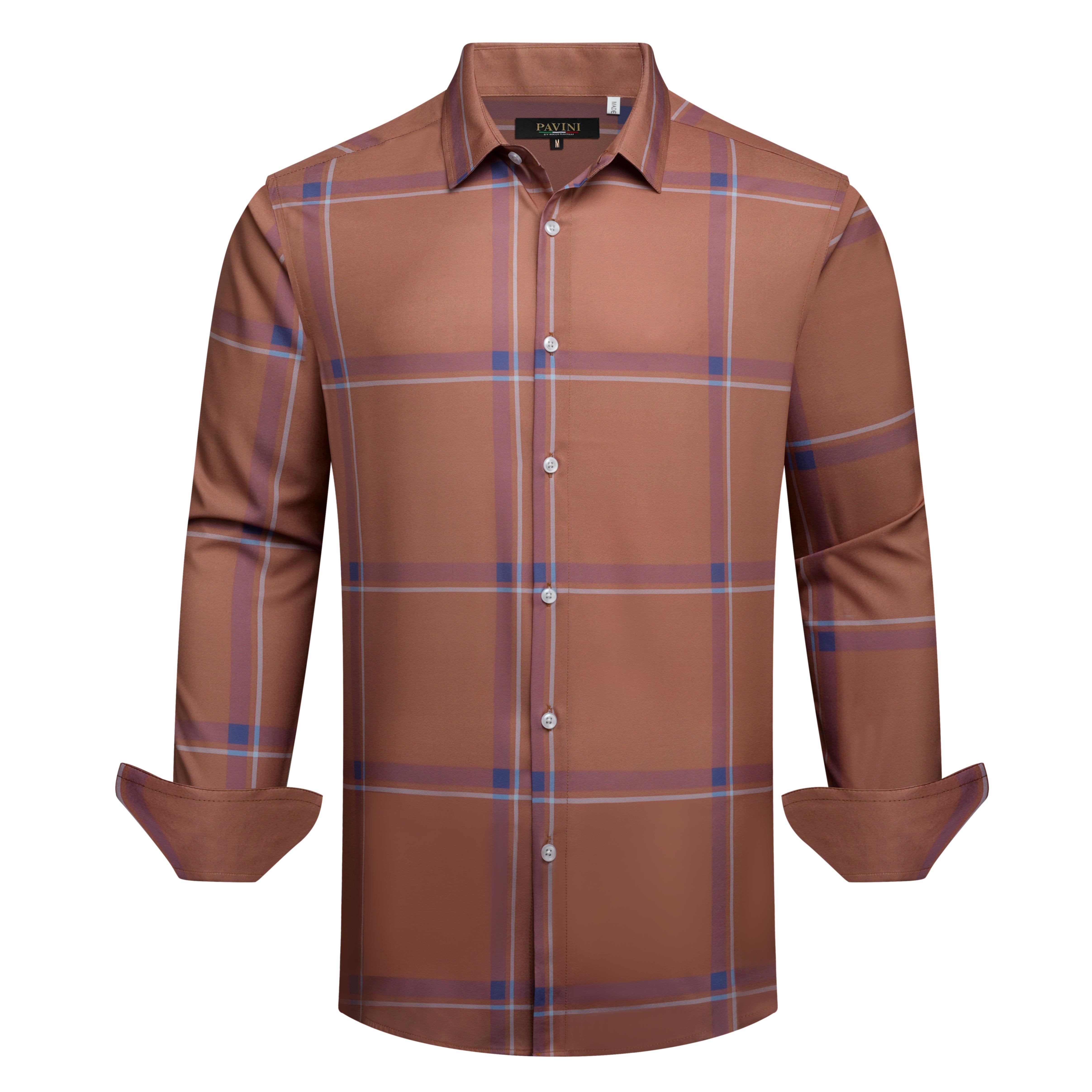 Pavini Long Sleeve Men's Plaid Shirt