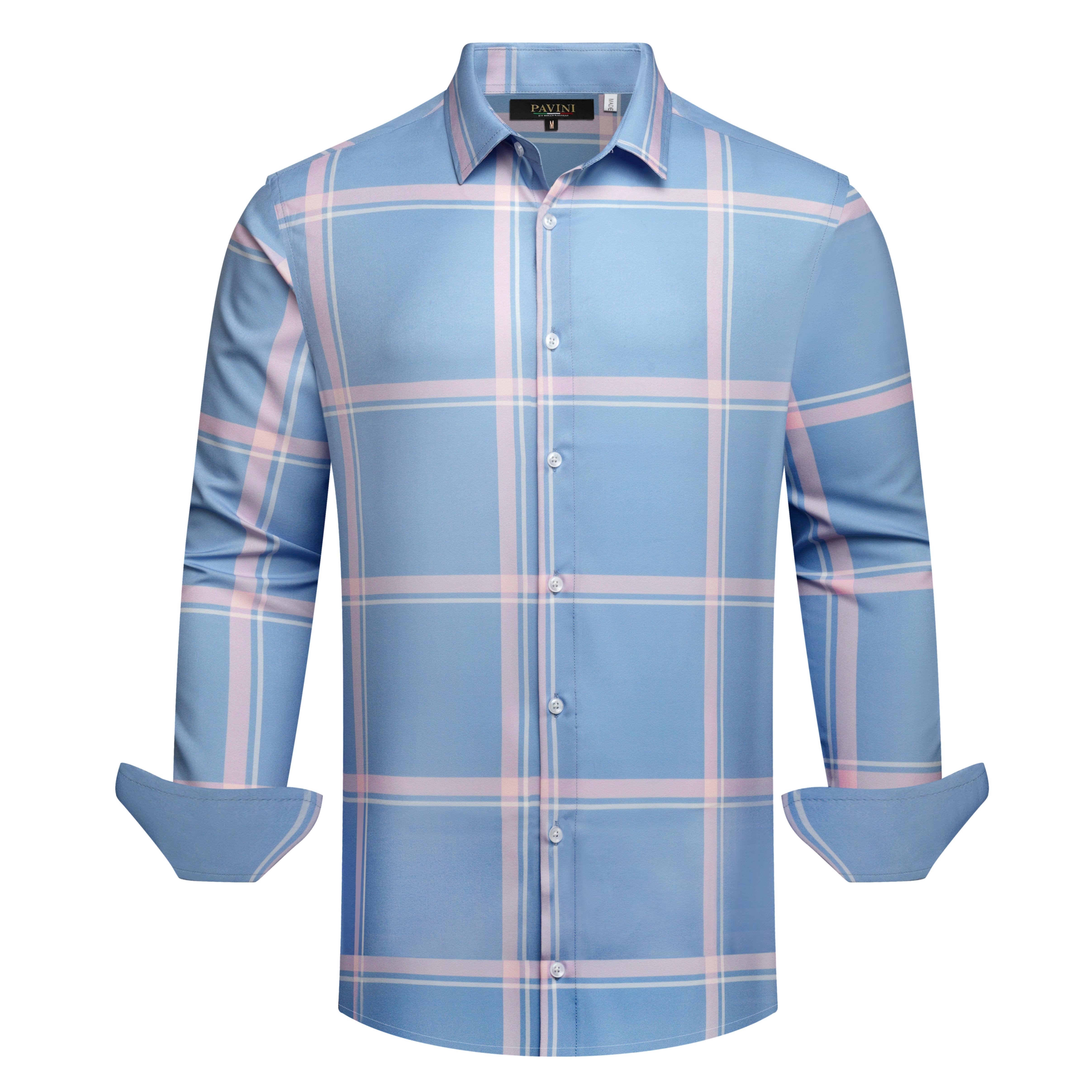 Pavini Long Sleeve Men's Plaid Shirt