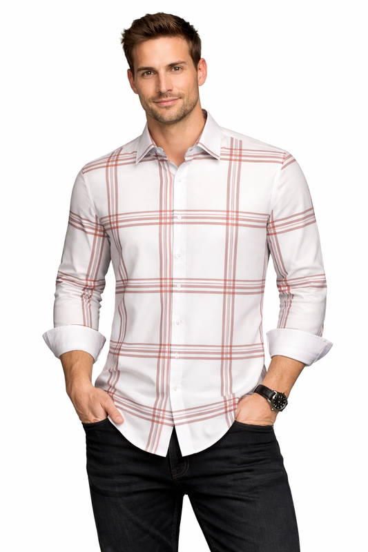 Pavini Long Sleeve Men's Plaid Shirt