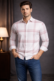 Pavini Long Sleeve Men's Plaid Shirt