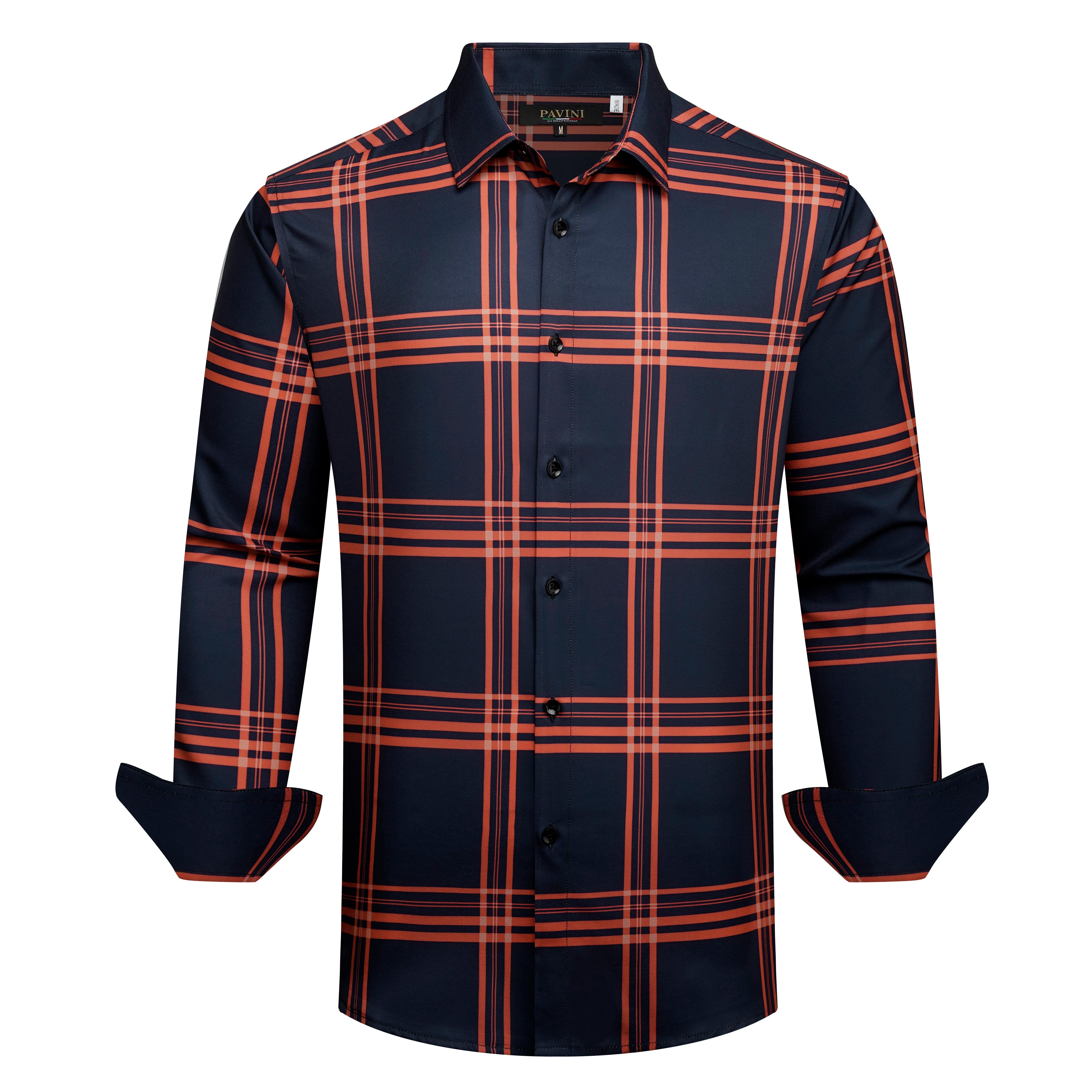 Pavini Long Sleeve Men's Plaid Shirt