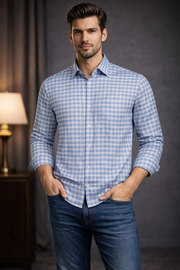 Pavini Long Sleeve Men's Plaid Shirt