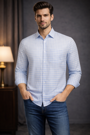 Pavini Long Sleeve Men's Plaid Shirt