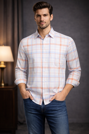 Pavini Long Sleeve Men's Plaid Shirt