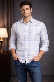 Pavini Long Sleeve Men's Plaid Shirt