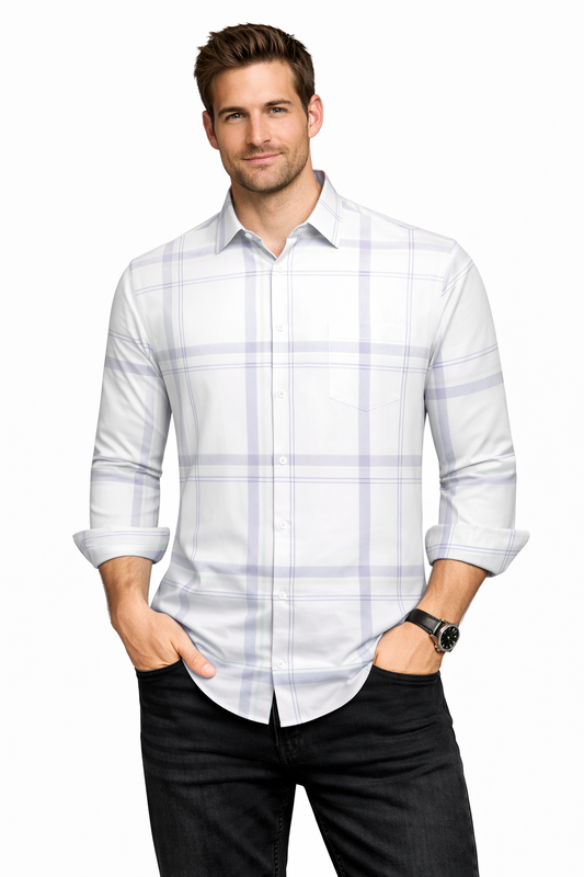 Pavini Long Sleeve Men's Plaid Shirt